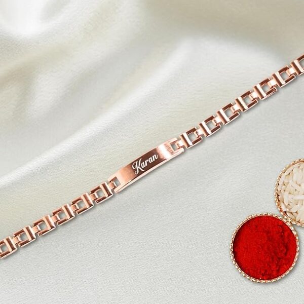 rose gold bracelet rakhi
