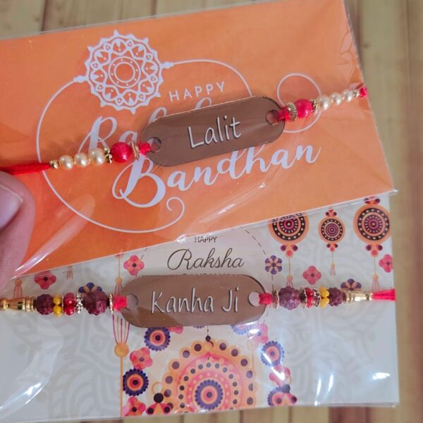 name engraved acrylic rakhi