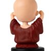 maroon color happy buddha bobblehead back look