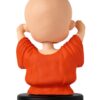 orange color happy buddha bobblehead back look