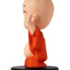 orange color happy buddha bobblehead side look