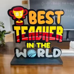 best teacher wooden trophy