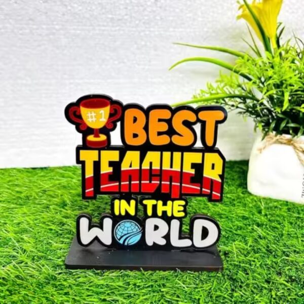 best teacher wooden trophy