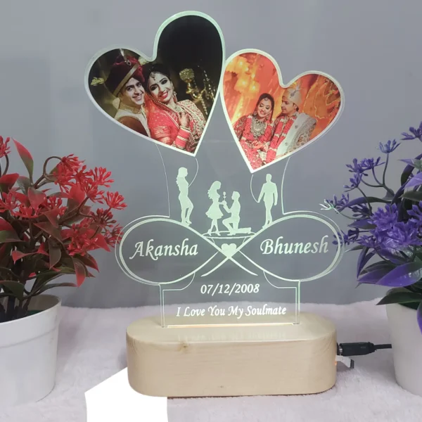 acrylic lamp with photo
