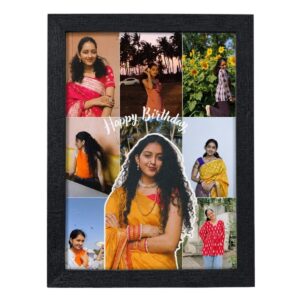 Personalized Photo Collage Frame for Couples - A4 Size (8"x12") - Birthday/Anniversary Gift